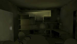 parete attrezzata render